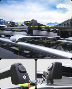 2Pc Fit for Jeep Renegade 2015-2020 Ski Snowboard Roof Top Mounted Carrier Rack