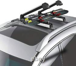 2Pcs Fits for Audi Q7 2006-2015 Lockable Ski Rack Snowboard Roof Racks Holder