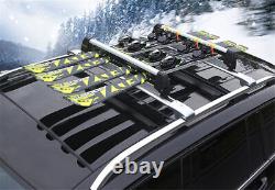 2Pcs Lockable Ski Snowboard Carrier Roof Rack Fits for Subaru XV 2012-2016
