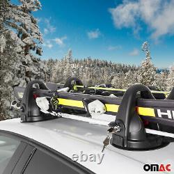 2 Pcs Magnetic Ski Racks Roof Mount Carrier Black For Lexus GS 2013-2020