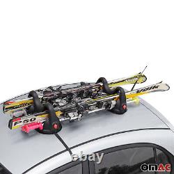 2 Pcs Magnetic Skis Racks Roof Mount Carrier Black For Jeep Cherokee 2014-2023