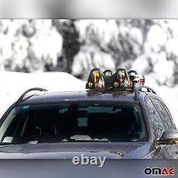2 Pcs Magnetic Skis Racks Roof Mount Carrier Black For Jeep Cherokee 2014-2023