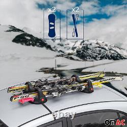2 Pieces Magnetic Ski Racks Roof Mount Carrier Black For Audi Q5 2009-2023