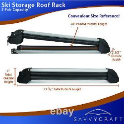 Aluminum Car Ski Snowboard Roof Racks 2 PCS Ski snow board Roof carrier Racks