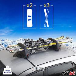 For Mazda Cx-5 2013-2023 Magnetic Ski Roof Rack Carrier Snowboard Holder 2 Pcs