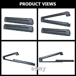 Universal Roof Rack Top Four Ski/Two Snowboards Crossbars with T-Track Black